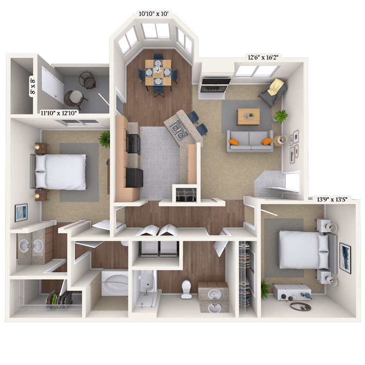 Floorplan image of unit 303015