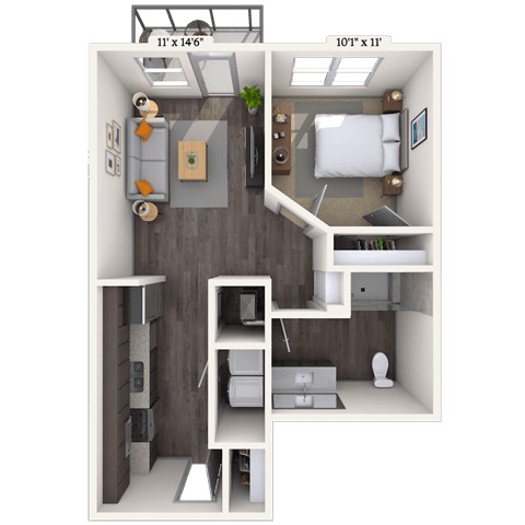 Floorplan image of unit 1108