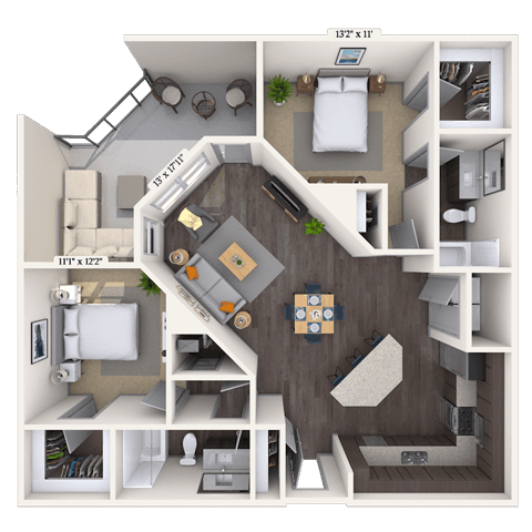 Floorplan image of unit 1422