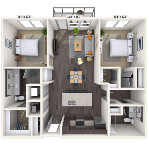 Floorplan image of unit 1427
