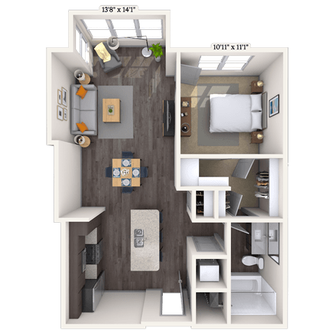Floorplan image of unit 1519