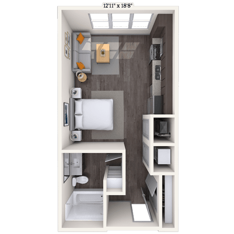 Floorplan image of unit 2206