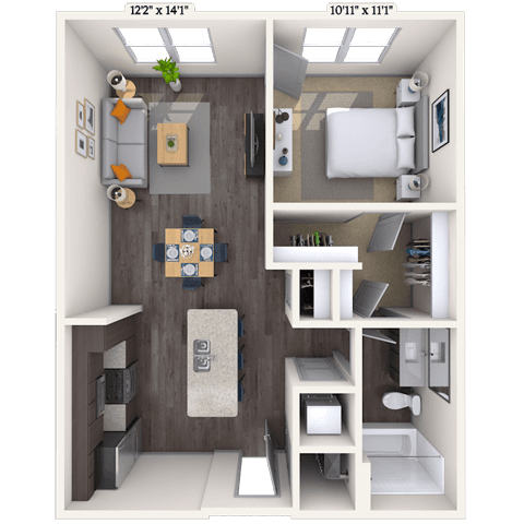 Floorplan image of unit 2311