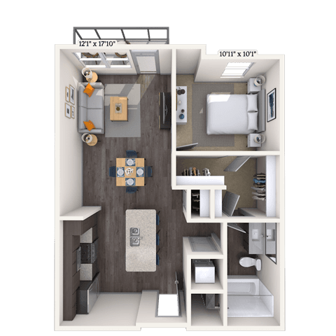Floorplan image of unit 2317