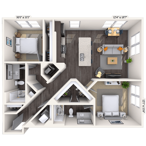 Floorplan image of unit 2432