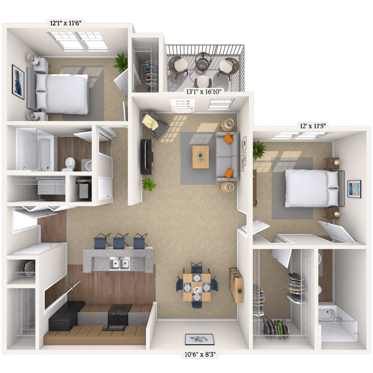 Floorplan image of unit 252519