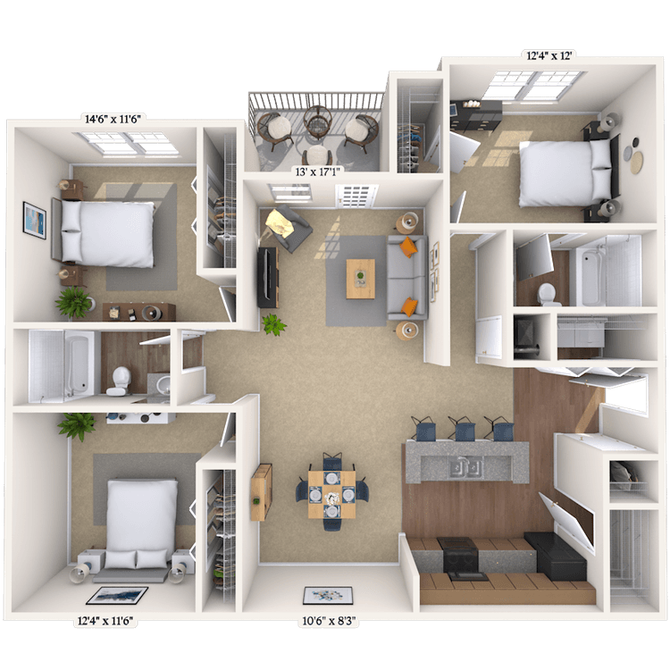 Floorplan image of unit 252508