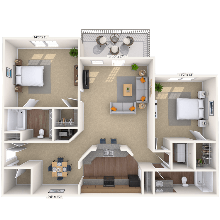 Floorplan image of unit 222213