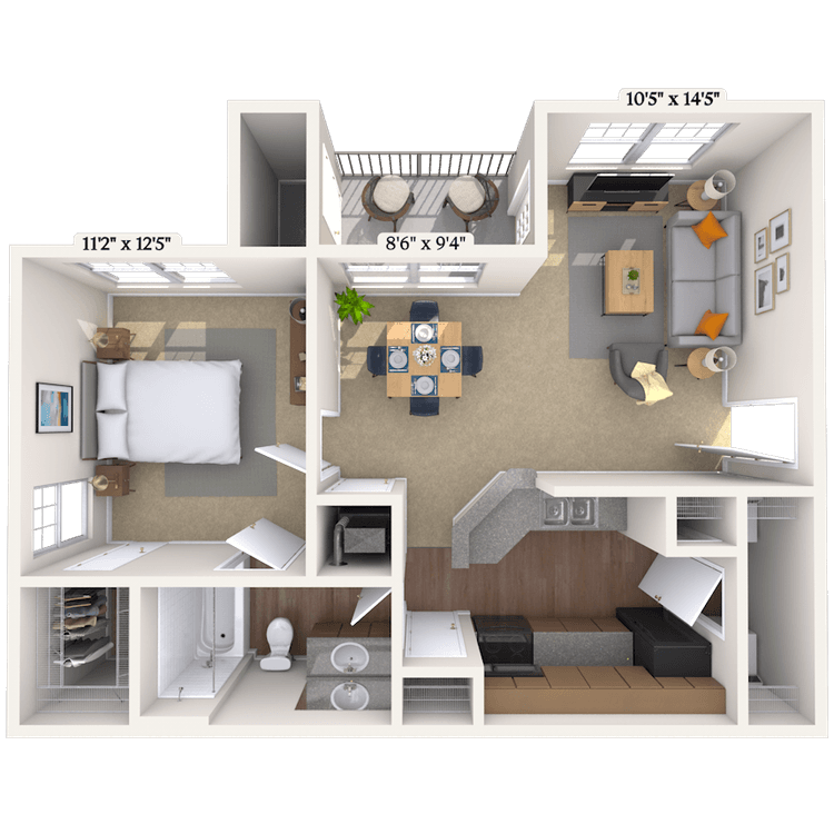 Floorplan image of unit 272718