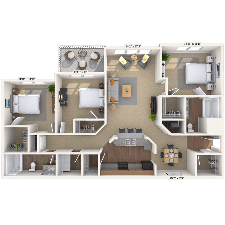 Floorplan image of unit 242414