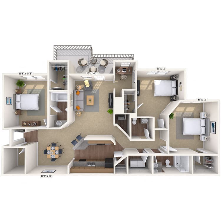 Floorplan image of unit 121211
