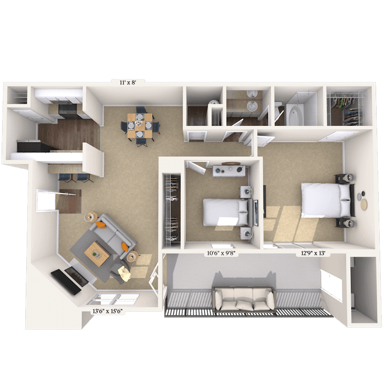 Floorplan image of unit 111112