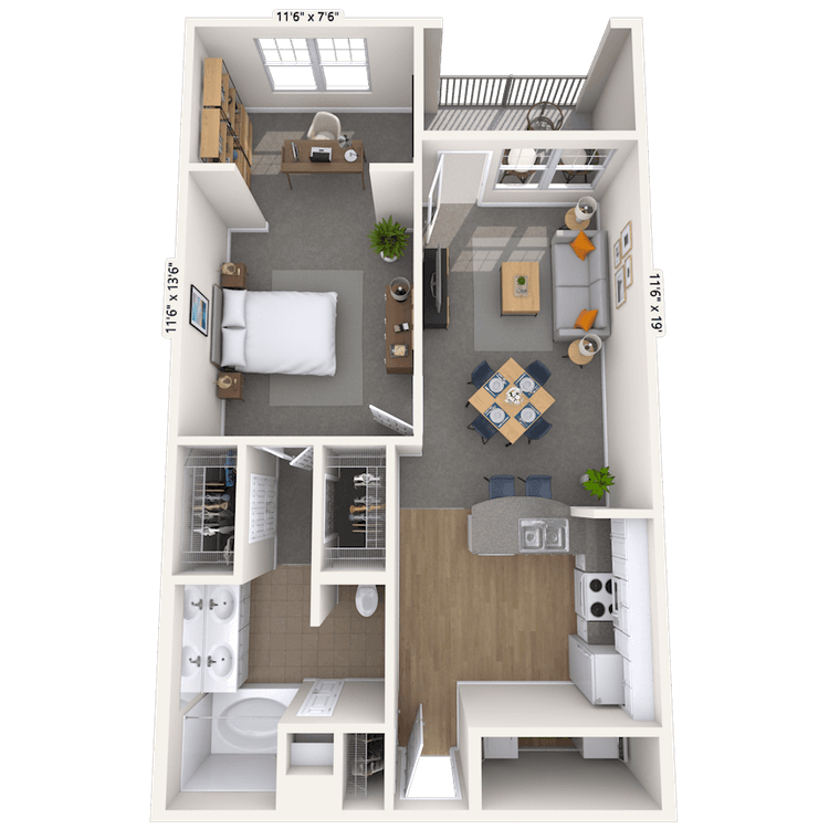 Floorplan image of unit 01550