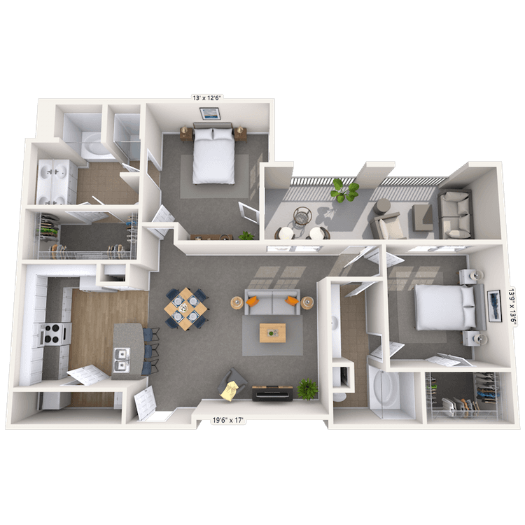 Floorplan image of unit 01362