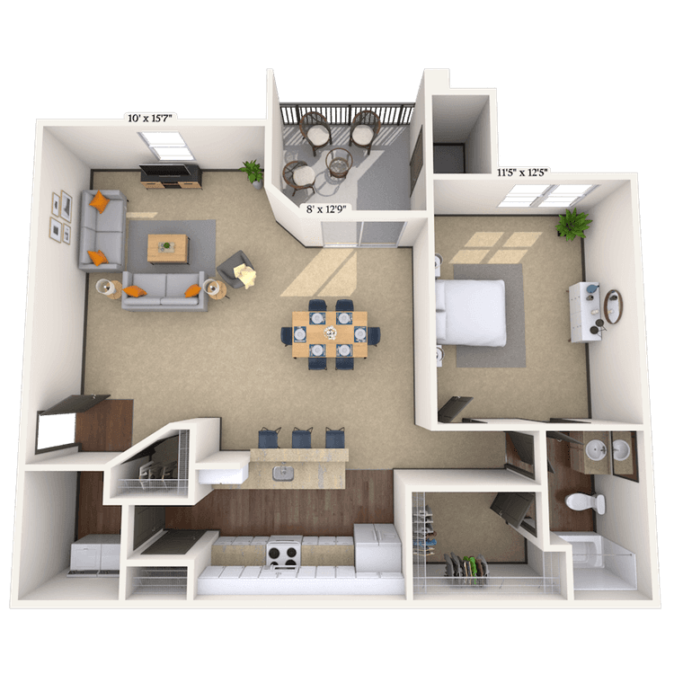 Floorplan image of unit 101024