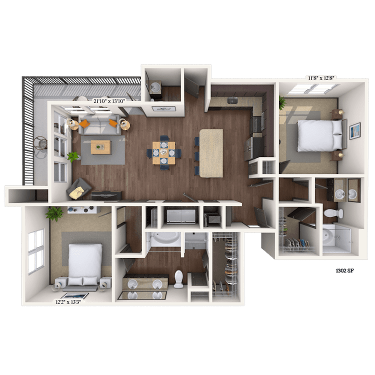 Floorplan image of unit II 11321