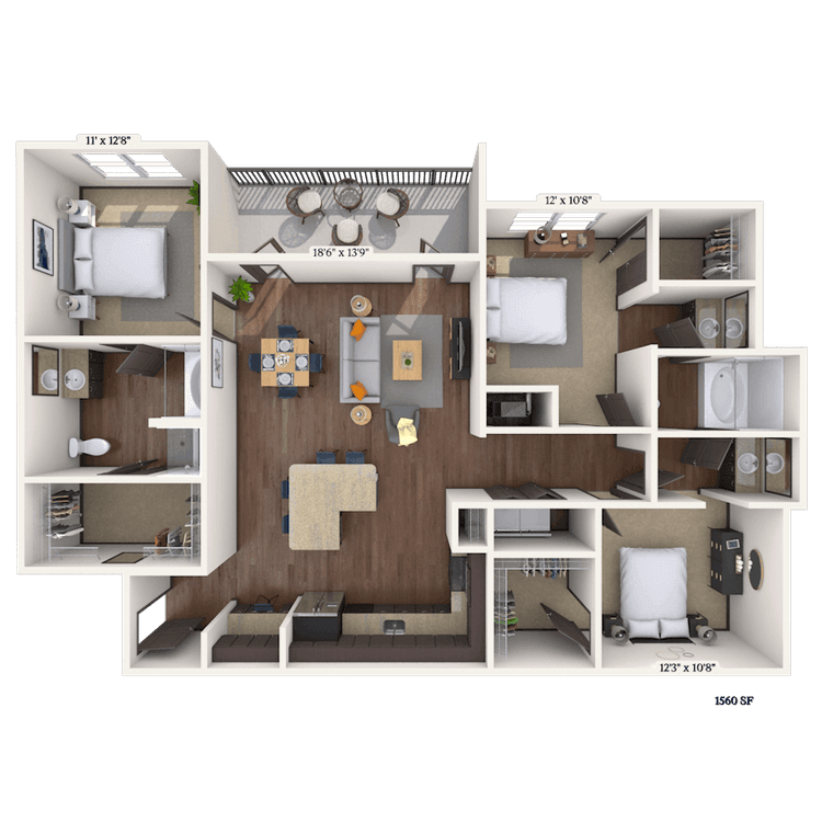 Floorplan image of unit II 9102