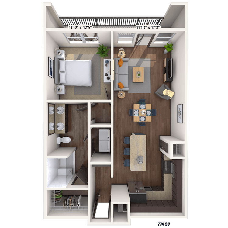 Floorplan image of unit II 11113