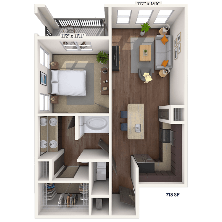 Floorplan image of unit II 13401