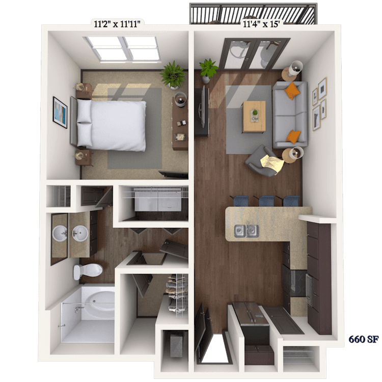 Floorplan image of unit 5203