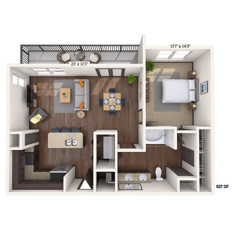 Floorplan image of unit 2102