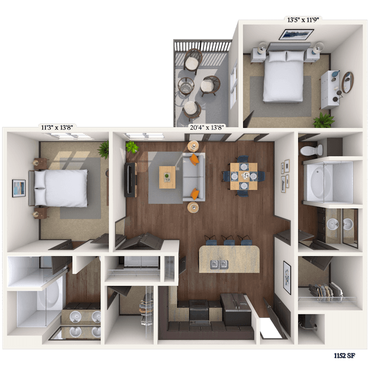 Floorplan image of unit 4317