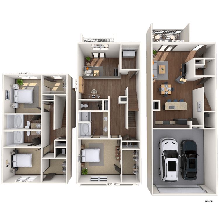 Floorplan image of unit 6110