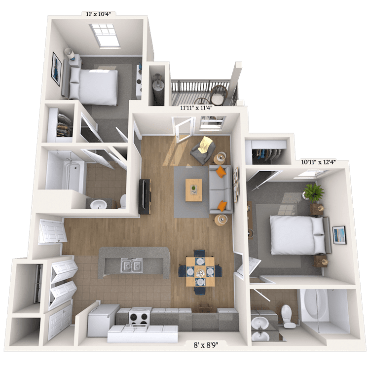 Floorplan image of unit 2020106