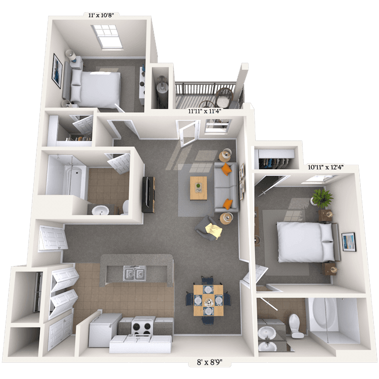 Floorplan image of unit 1111205