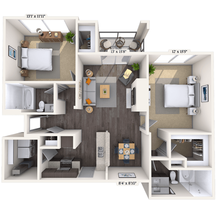 Floorplan image of unit 010633