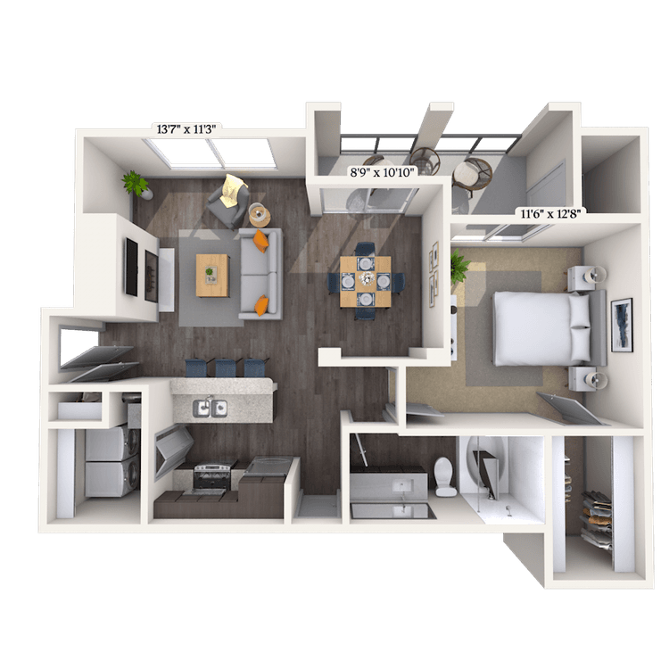 Floorplan image of unit 011323