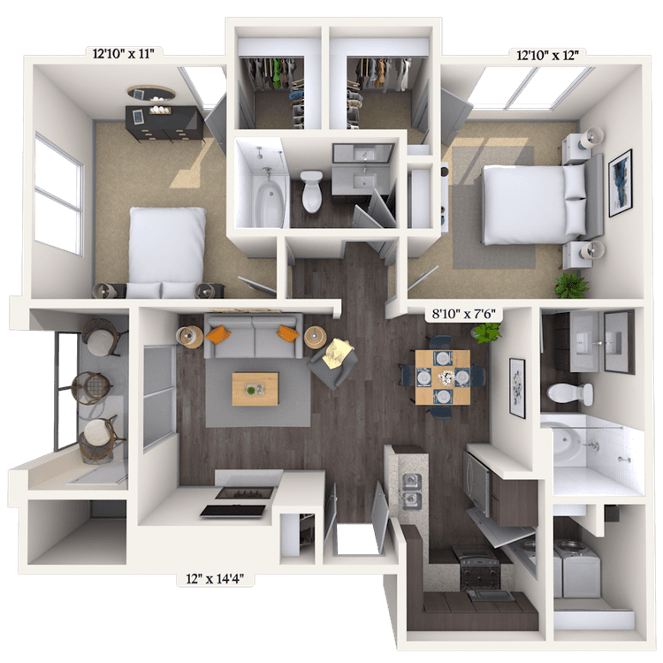 Floorplan image of unit 012111