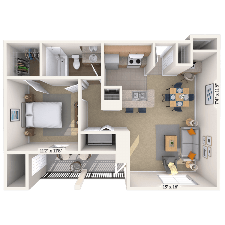 Floorplan image of unit 11302