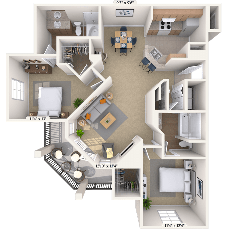 Floorplan image of unit 04108
