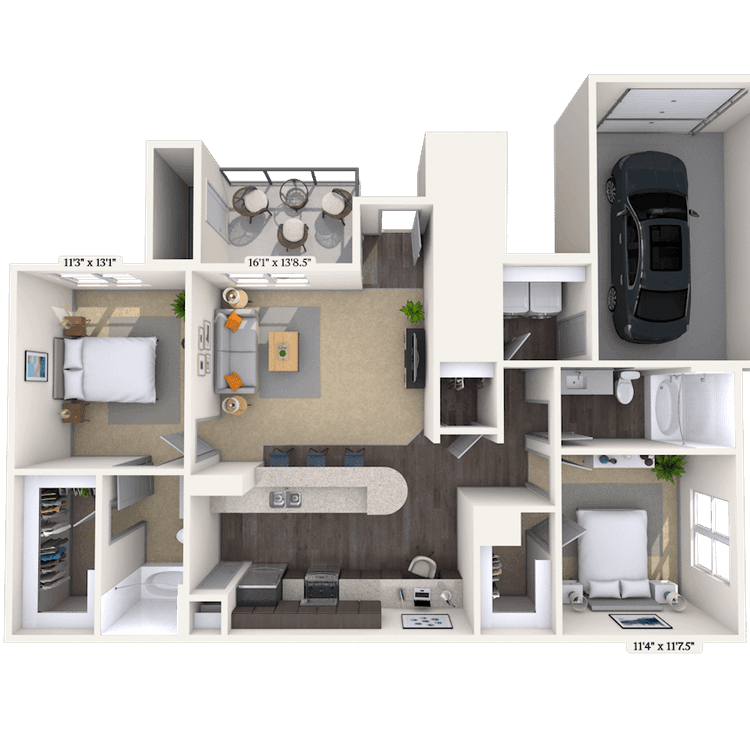 Floorplan image of unit 111110