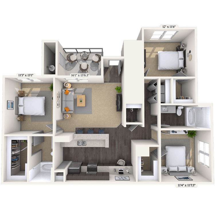 Floorplan image of unit 181817