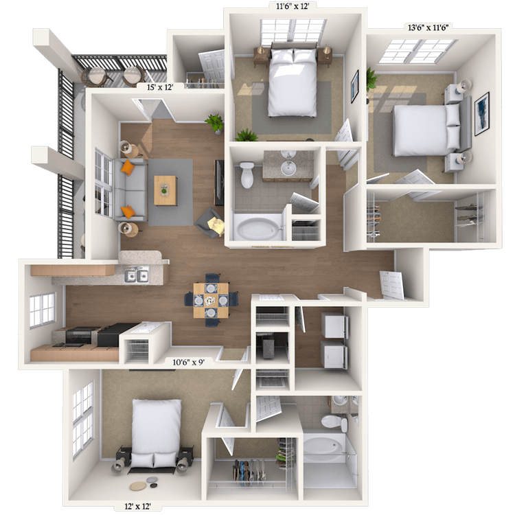 Floorplan image of unit 0101101