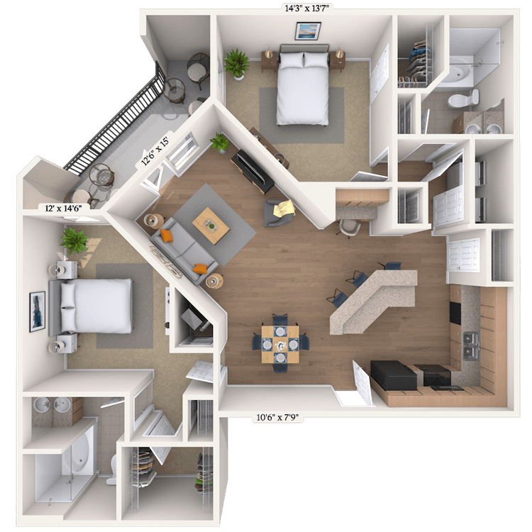 Floorplan image of unit 0909205