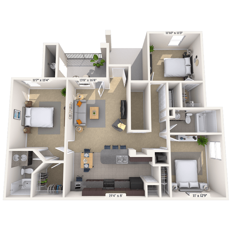 Floorplan image of unit 0303102