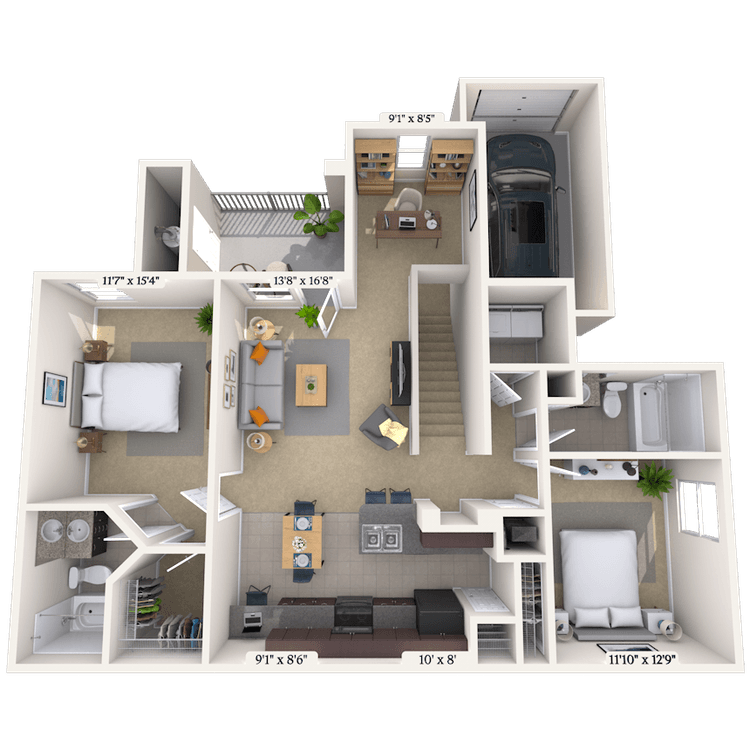 Floorplan image of unit 1414203