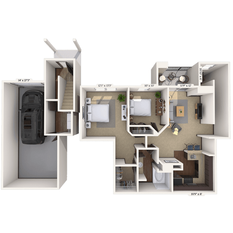 Floorplan image of unit 001197
