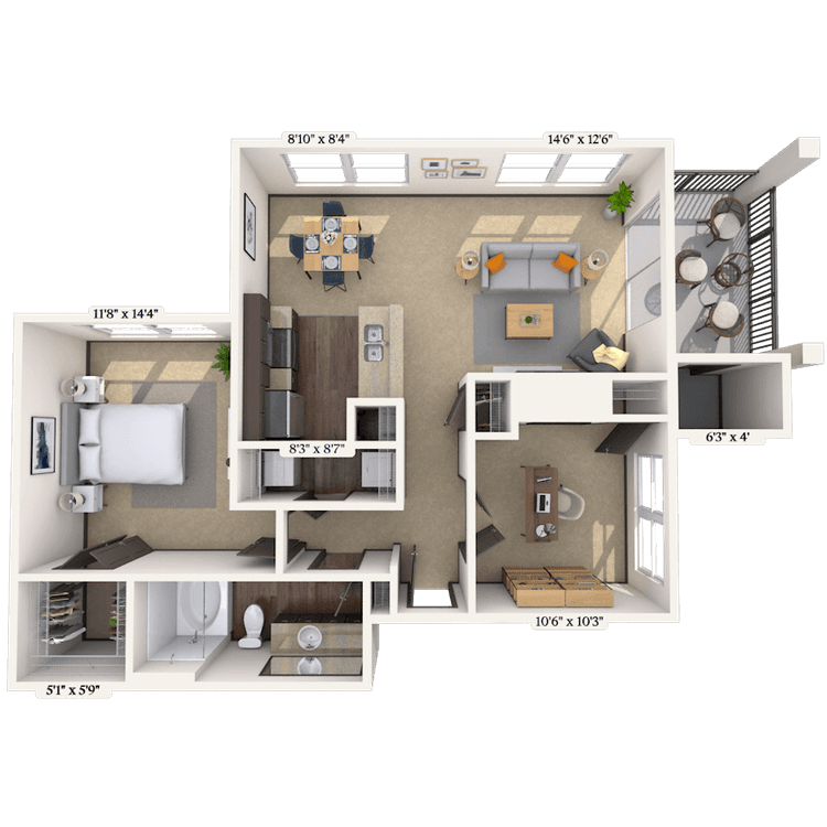 Floorplan image of unit 121235