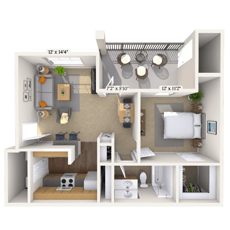 Floorplan image of unit 01316