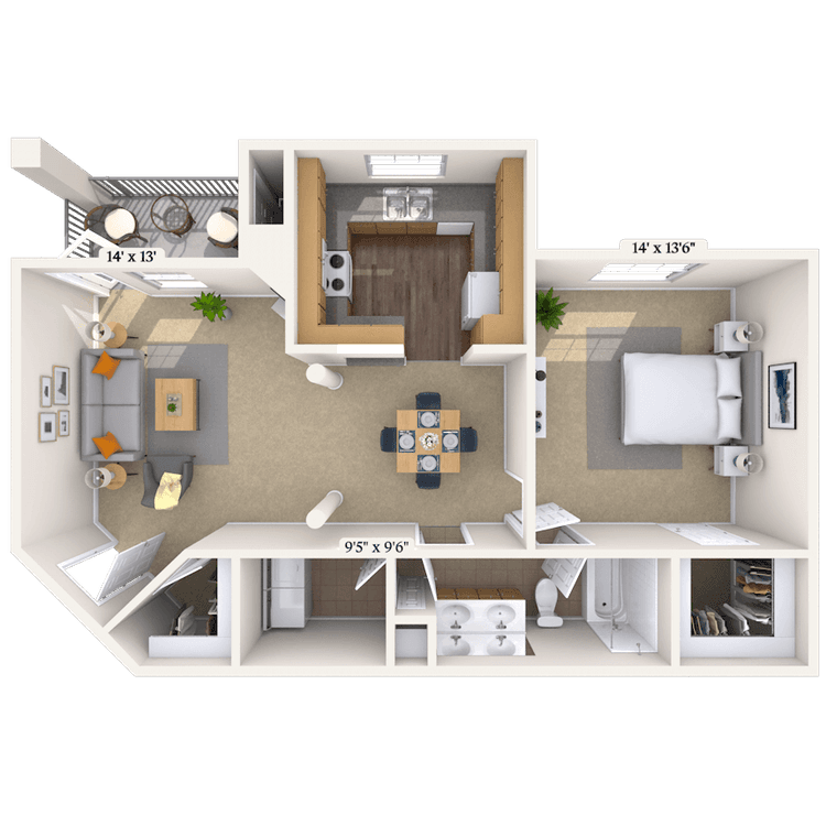 Floorplan image of unit 01725