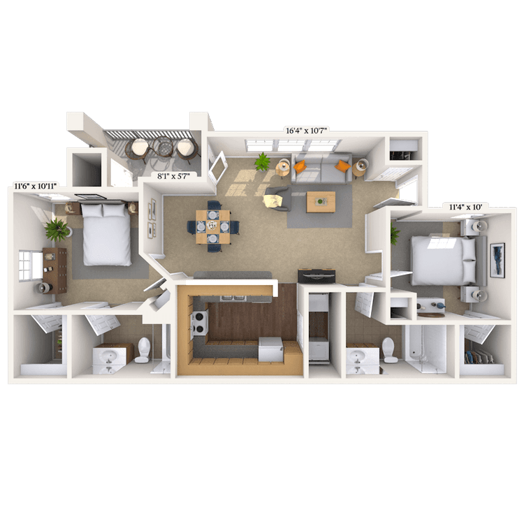 Floorplan image of unit 01527