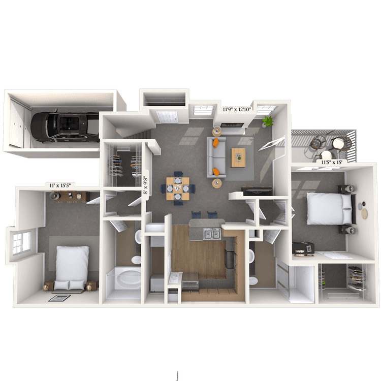 Floorplan image of unit 101028