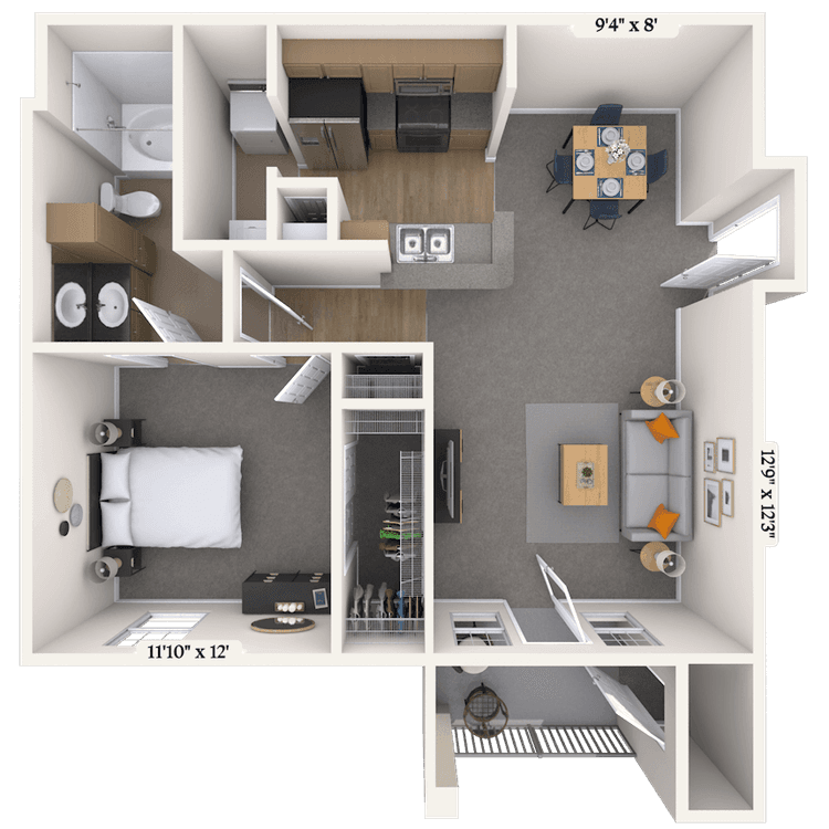 Floorplan image of unit 131316