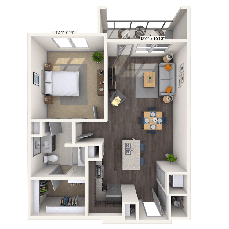 Floorplan image of unit 2416