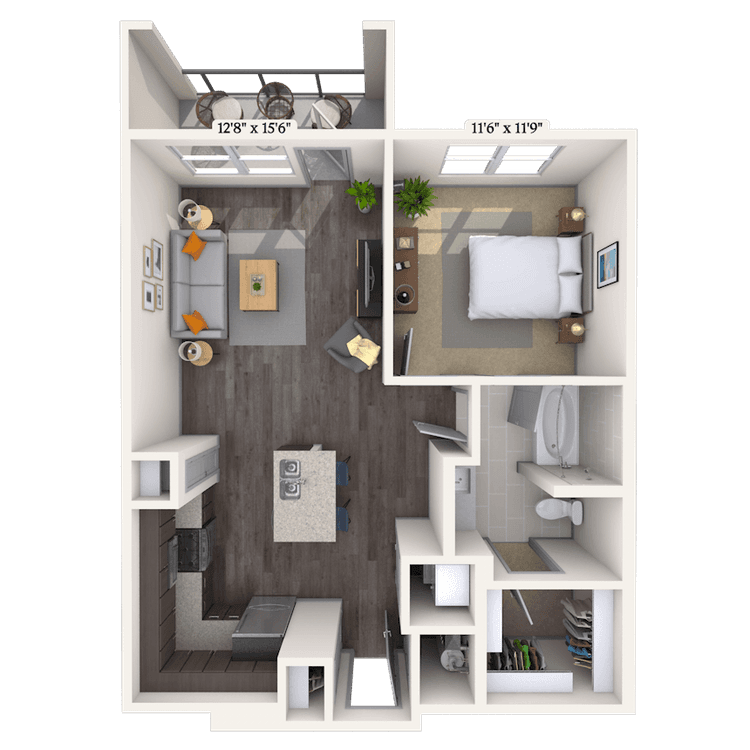 Floorplan image of unit 2423