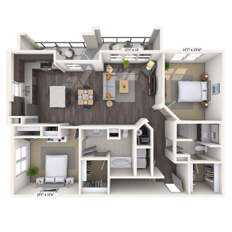 Floorplan image of unit 2822